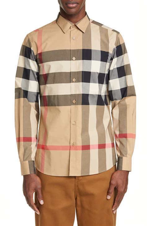 burberry plaid button down shirt men authentic|cheap Burberry button down shirt.